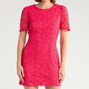 NSR (Napean Sea Road) Hot pink Lace Dress
